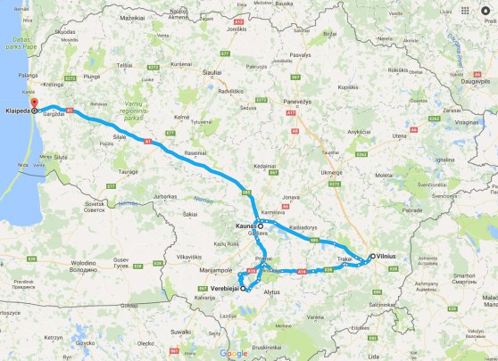 Preliminary itinerary